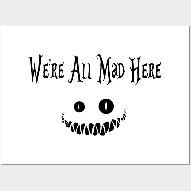 Alice Wonderland Smile (White  Tee) Wall Art by Hellustrations